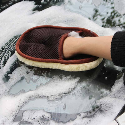 soft hair car cleaning gloves