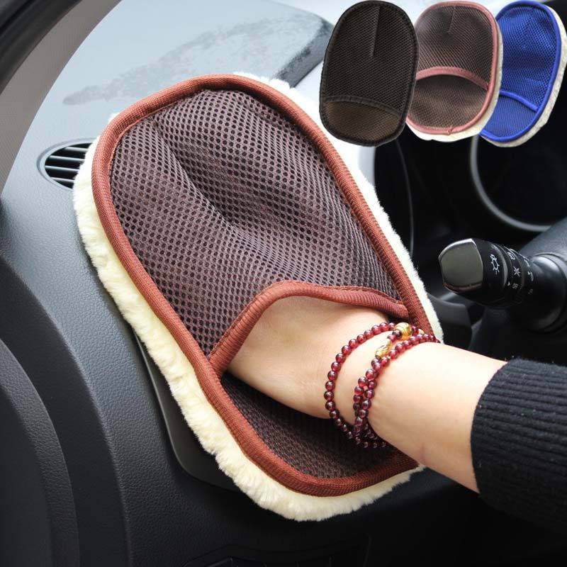 soft hair car cleaning gloves